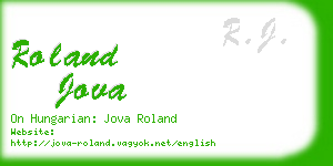 roland jova business card